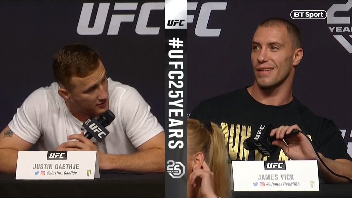 "I'm not the Homer Simpson of MMA, like you are!" 👀 8 years ago, James Vick called Justin Gaethje "the Homer Simpson of MMA". Today Gaethje is the UFC lightweight champion 🏆