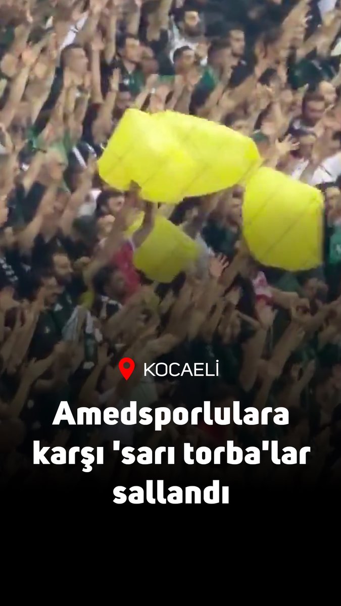 Tribünde ırkçı tehdit: Amedsporlulara karşı "sarı torba"lar sallandı Kocaelispor-Amedspor karşılaşmasında, bir grup Kocaelispor taraftarı Amedspor tribününe son yıllarda ırkçı çevrelerin sık kullandığı sembollerden "sarı torba" salladı 🔗
