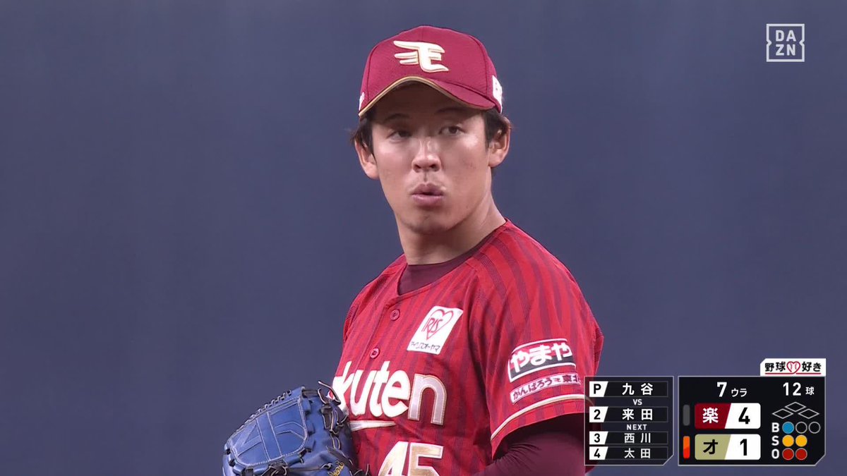 フォークが冴えた 同期の勝ちを消すわけにはいかない 九谷瑠 三者連続奪三振 ⚾️オリックス×楽天 #RakutenEagles #だったらDAZN