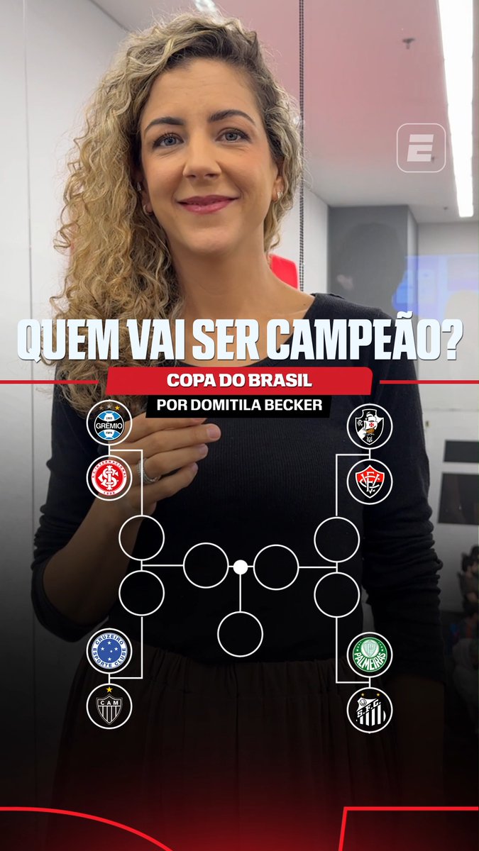 QUEM VAI AVANÇAR NA COPA DO BRASIL? 👀🏆 A Domitila Becker já deixou os palpites dela rumo à final! E aí, fã de esporte, o que achou? #FutebolNaESPN #CopaDoBrasil