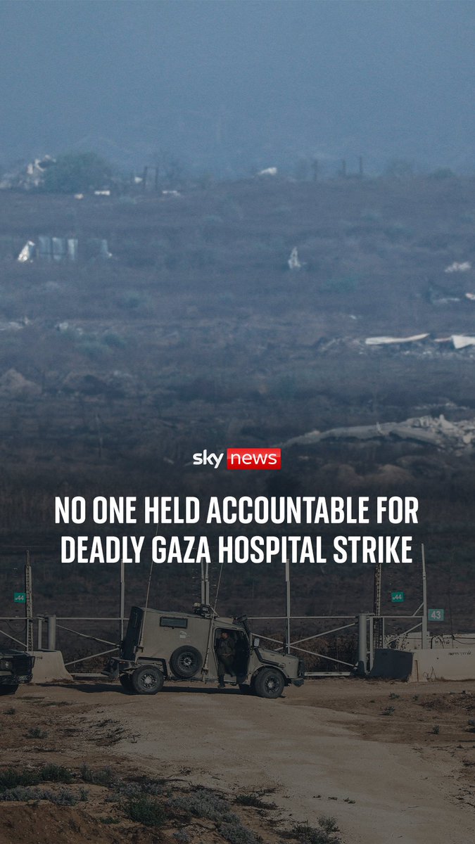 A year on from an Israeli strike on Nasser Hospital in which 22 people were killed and more injured, nobody has been brought to account. Sky’s Adam Parsons reports