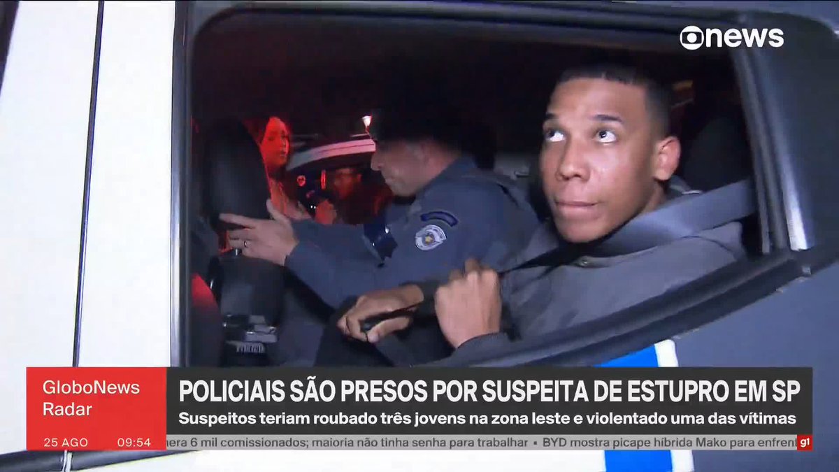 Dois policiais militares são presos por suspeita de roubo e estupro em São Paulo. ➡️#GloboNewsRadar de segunda a sexta, às 08h30, na #GloboNews #SãoPaulo