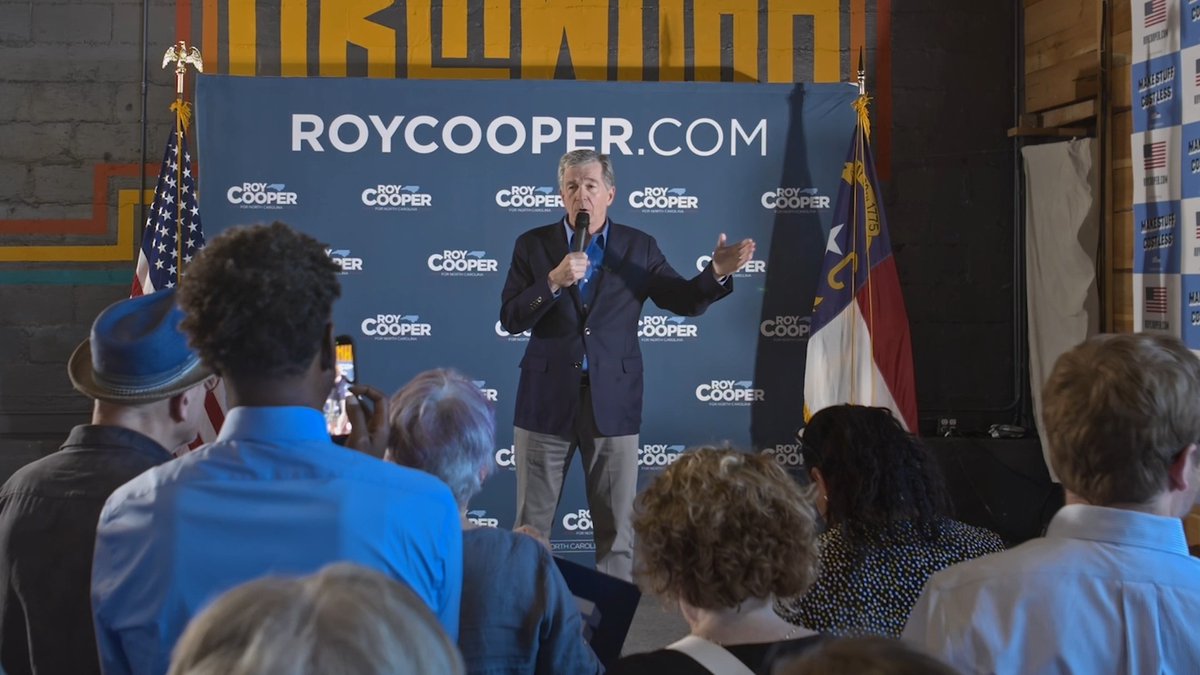 Roy Cooper on Michael Whatley and his ties to a convicted child predator: He also says he's tough on crime. Well, look, he was chair of the Republican Party. And you know what he did? He appointed a sex offender who was a child predator, who served six years in prison for it, and who was on the sex offender registry. He gave this man a prominent position over the objections of a lot of people in the Republican Party. He gave that position to him and continued to defend him. And do you know why? Because he could raise money. This does not sound like a candidate who wants to keep people safe. Because in this position, Harvey Lee West… interacted with young people and with minors. This is somebody who is not tough on crime. I'm the only one in this race who's actually prosecuted violent criminals and made sure that they stayed behind bars. I've actually gone after child predators and helped to strengthen the sex offender registry.
