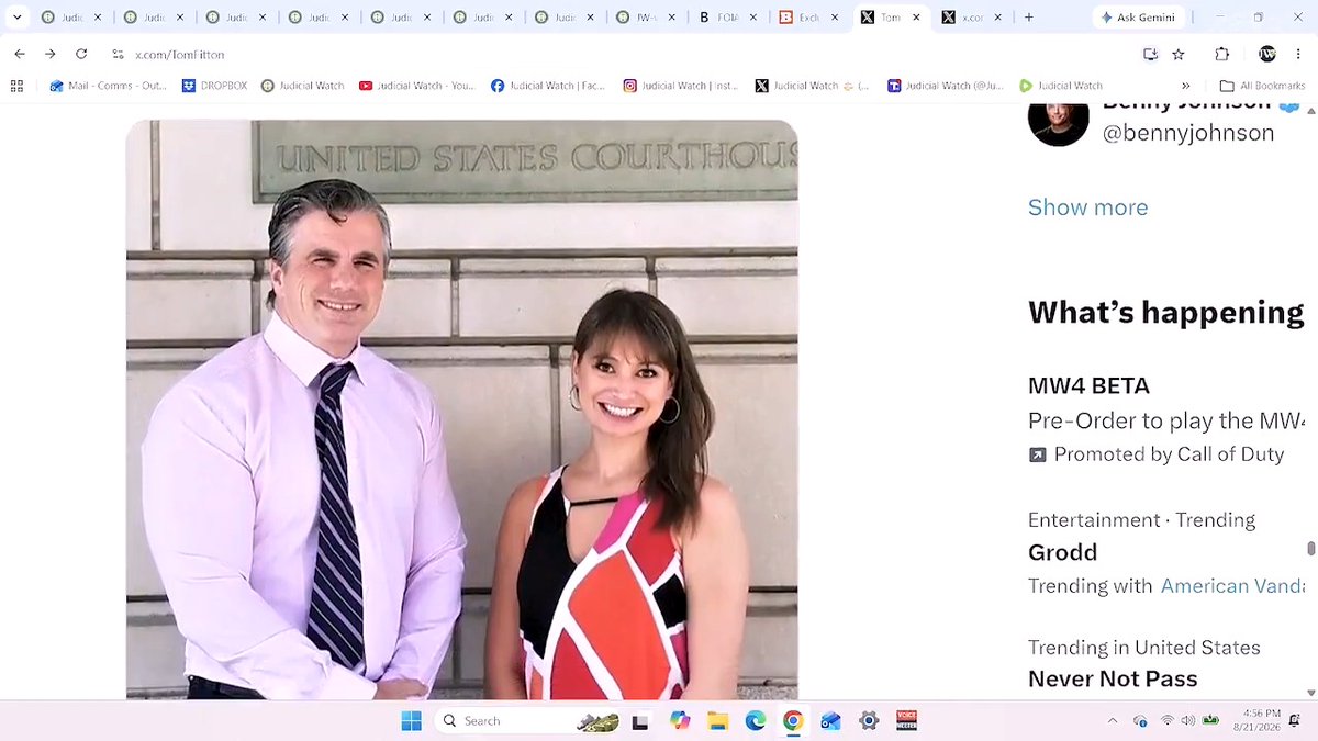 The Left is furious Trump team hired Judicial Watch ⚖️ team member Katie Blakenberg to lead transparency operation in DOJ.