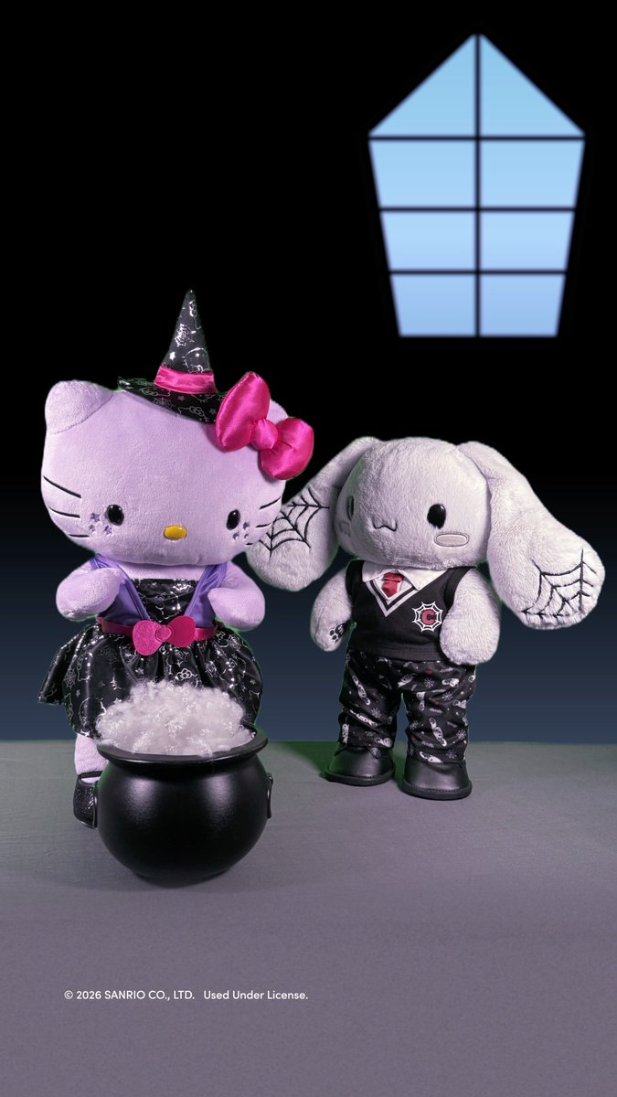 GET READY! Only at Build-A-Bear: Berry & Cherry from Lloromannic™! Pair them with our NEW 🕸️ Spooky Webs @officialcinnamoroll and our online exclusive ✨Starry Sky Hello Kitty - Sign up at the link in our bio for a reminder UK goes live at 12am BT on 8/27 USA goes live at 10am CDT on 8/27 #TheStuffYouLove #HelloKIttyandFriends #AddALittleHeart #Halloween #lloromannic #cinnamoroll #sanrio