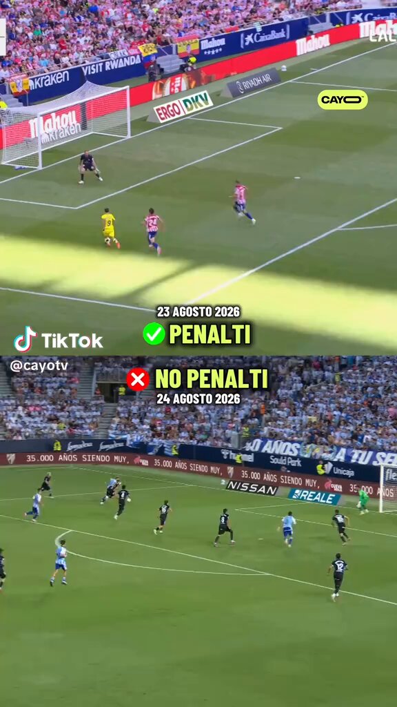 No puede ser que con SÓLO 1 DÍA de diferencia, un árbitro pite penalti en la jugada de arriba y otro árbitro no pite penalti en la jugada de abajo. Es realmente vergonzoso.
