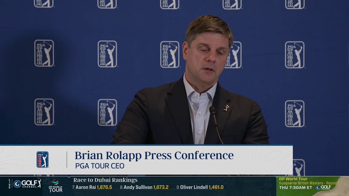 "Accountability and discipline are essential to any organization, certainly for the integrity of the tour and the game" PGA Tour CEO, Brian Rolapp outlines the guiding principles of the PGA Tour in terms of allowing LIV players to return