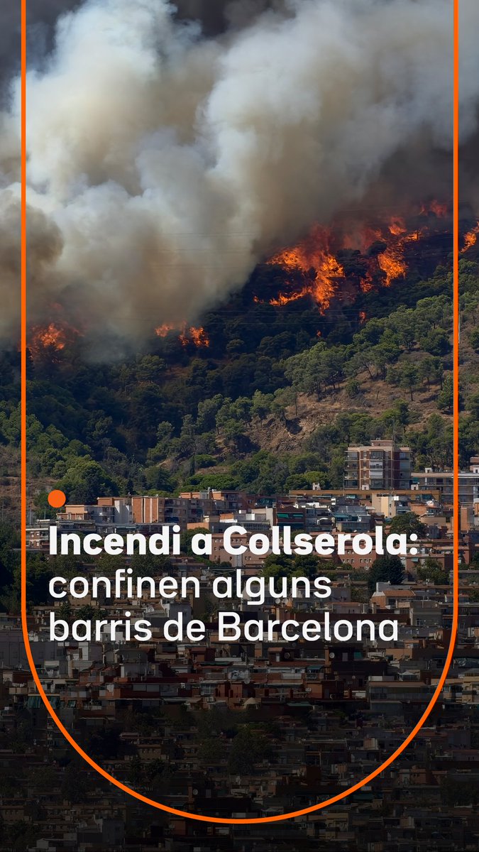 Crema un incendi al nord de Collserola, a la zona del barri de Canyelles de Barcelona. L'incendi avança per sobre de la carretera Alta de les Roquetes en direcció a Sant Cugat. El que més preocupa els Bombers és el flanc dret del foc