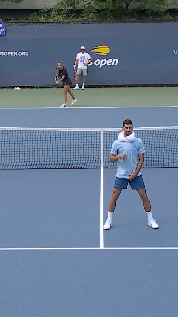 Aryna Sabalenka and Novak Djokovic have always had fun at the US Open 🤣🎞️