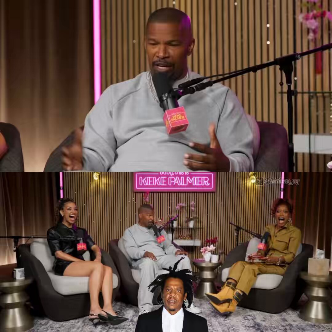 Keke Palmer and Jamie Foxx daughter, Corinne, were both losing it after Jamie Foxx started making an INSANE IMITATION of Jay Z😂😭🔥