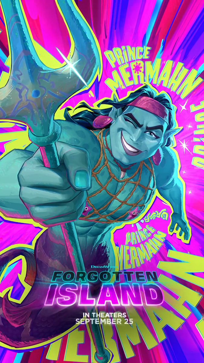 Kevin McCann is Prince Mermahn 🔱 Experience Forgotten Island only in theaters in ONE MONTH!