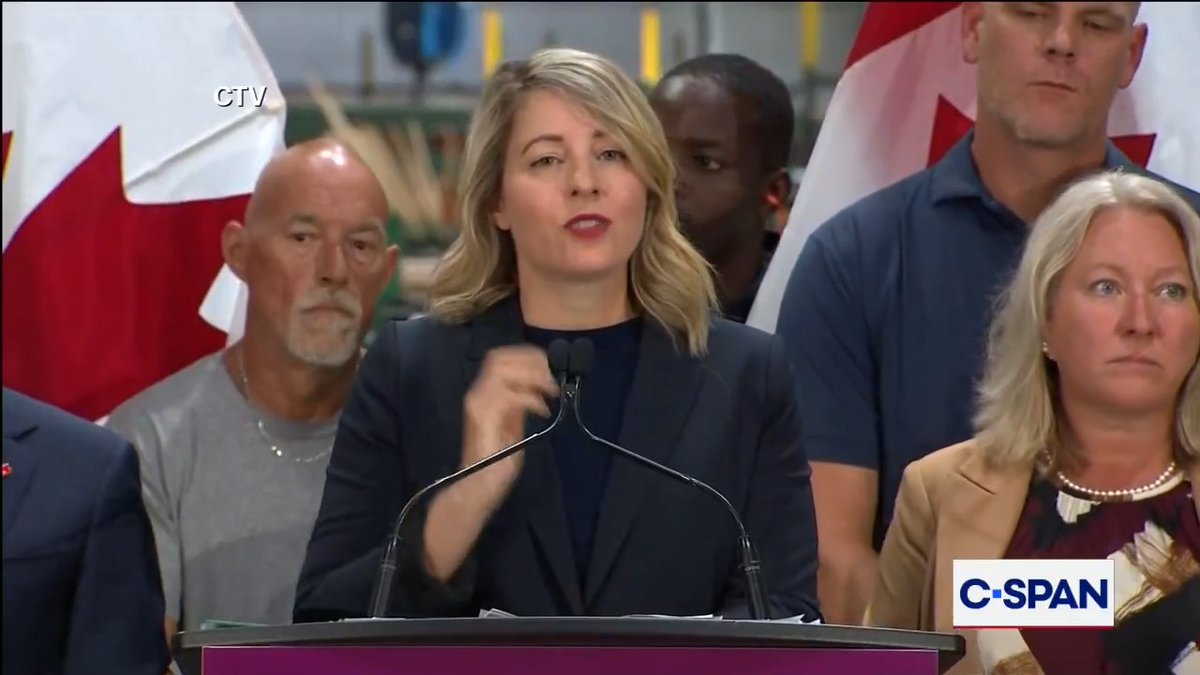 Minister of Industry of Canada Mélanie Joly announces $7.5 billion aid package for businesses in response to U.S. tariffs