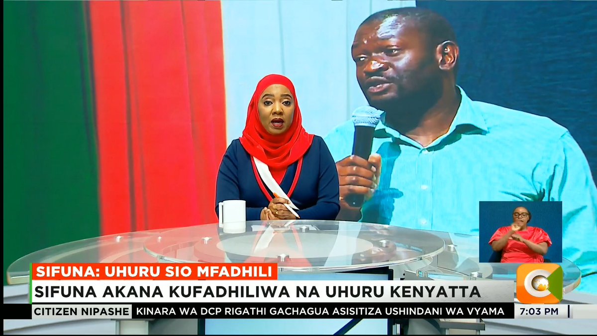Sifuna: Uhuru Sio Mfadhili Sifuna akana kufadhiliwa na Uhuru Kenyatta Sifuna amtaka rais kuthibitisha madai yake Amemshtumu rais kwa kuwapaka tope wapinzani Sifuna asema azma ni kuendeleza taifa mbele #CitizenNipashe