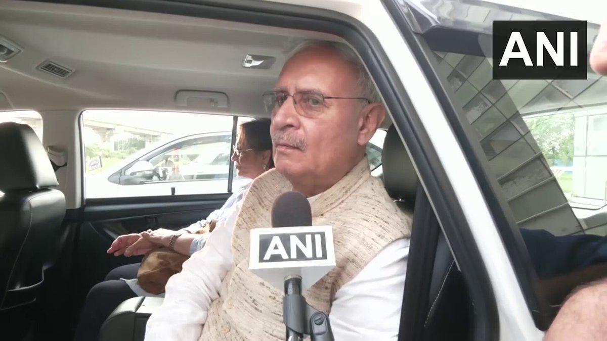 #WATCH | Haryana | BJP MP from Gurugram, Rao Inderjit Singh, says, "Waterlogging has been occurring in Gurugram for years. The main reason is that development has taken place over the old, traditional drains that used to carry water from the hills to the Yamuna. We are still dealing with the consequences of this development that happened during the Congress era today. The only way to fix this now is to construct underground tunnels, similar to those built for the Metro, along the paths of the old drains to channel the water through those original routes. What we are doing right now is essentially a 'Band-Aid' solution. It offers some relief, but if we block the water in one place, it finds a way out elsewhere. The government is working on this, and we are arranging the necessary funds."