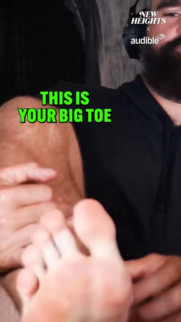 Never forget when Jason went barefoot to explain why turf toe is so much worse than it sounds 😭