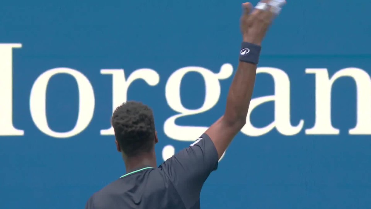 132 mph serve to save set point 🔥 Gael Monfils was feeling this one!