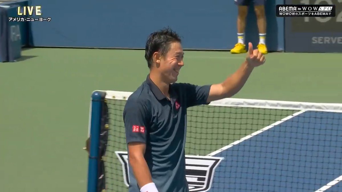 【速報】#錦織圭 予選1回戦突破👍 / 6-1、2-6、6-2 全米オープンを白星スタート! \ 現役最後のグランドスラム 本戦出場まであと2勝🔥 🎾#全米オープン 🗓️8/24(月)〜9/14(月) 📺ABEMAでWOWSPOを楽しもう