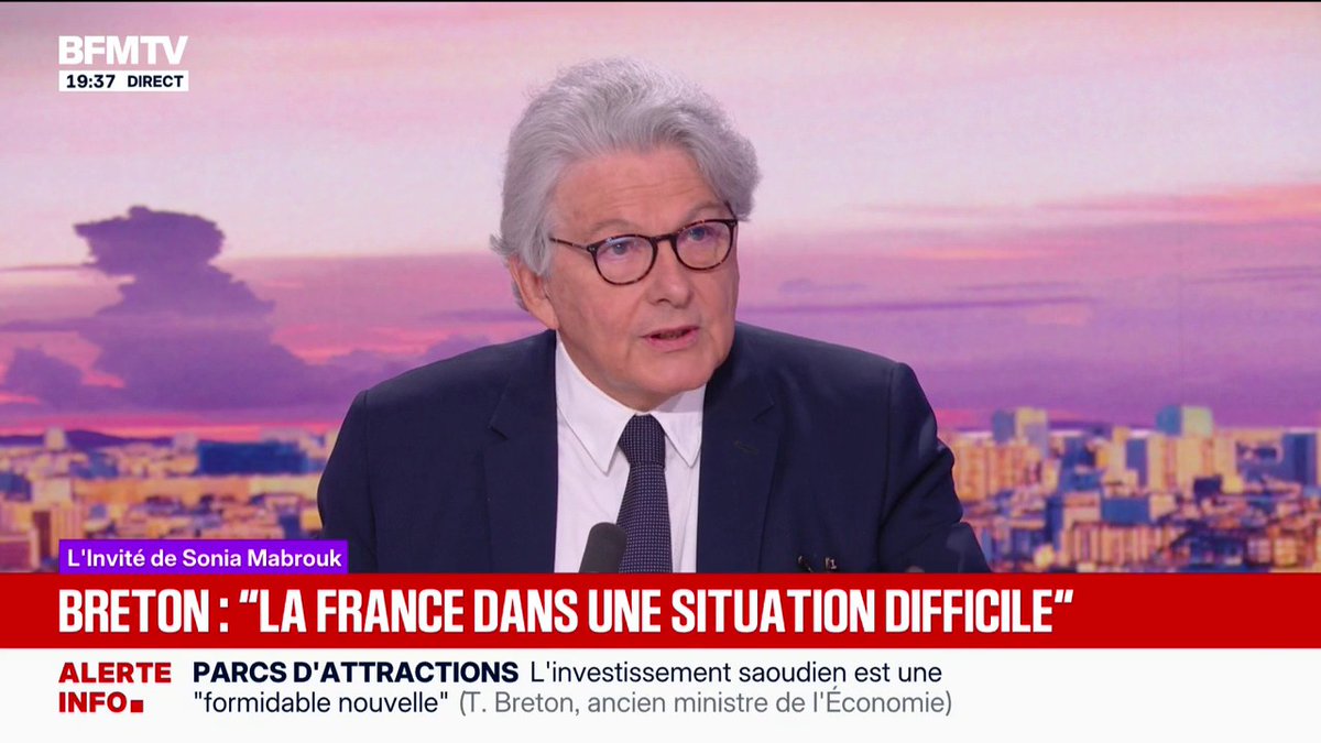 Annuler la dette: "Ce serait juste impossible" sans sortir de la zone euro, explique Thierry Breton, ancien ministre de l'Économie