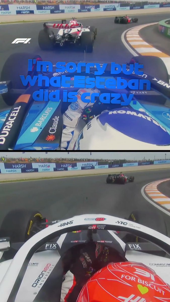 Ocon the opportunist - but Albon did not approve 😤 #F1 #DutchGP