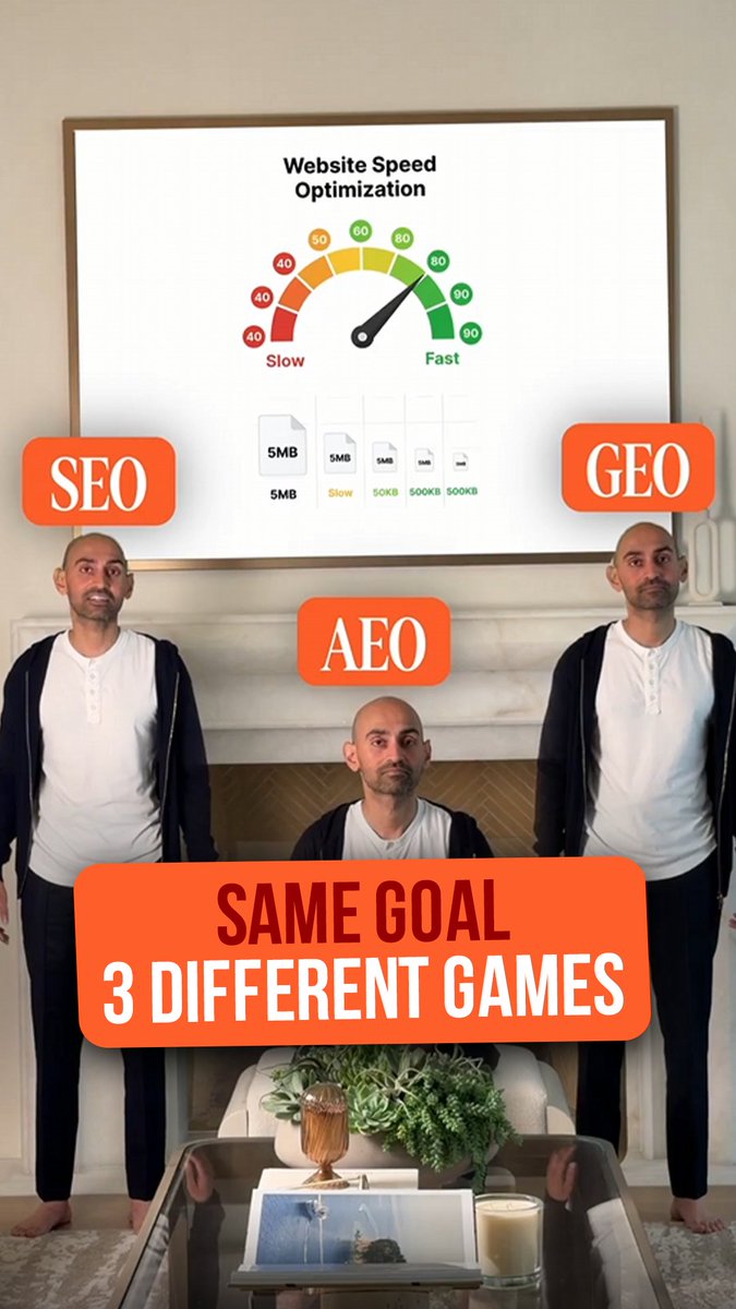SEO, AEO, GEO. Same goal, three different games. SEO gets your book on the front shelf where people can find it, winning on Google and Bing. AEO is the kid the teacher calls on, showing up in "People Also Ask" boxes and voice assistants like Siri. GEO is the teacher writing your name next to the answer, appearing in ChatGPT, Perplexity, and AI Overviews. Master all three and you're everywhere your audience is searching. Want the one tool I use to manage all three? Comment "MARKETING" and I'll send it your way.