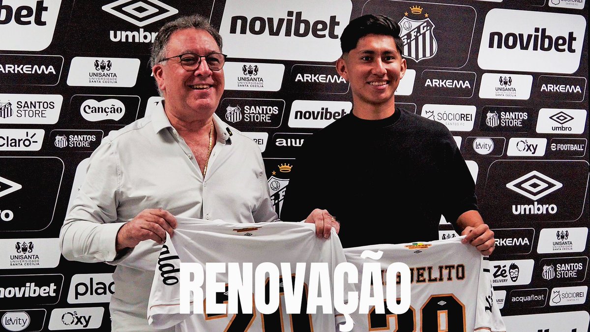 "É UM ORGULHO VESTIR ESSA CAMISA!" 💬 O #MeninoDaVila Miguelito comentou sobre a alegria em estender o seu vínculo com o Santos FC até 2029.