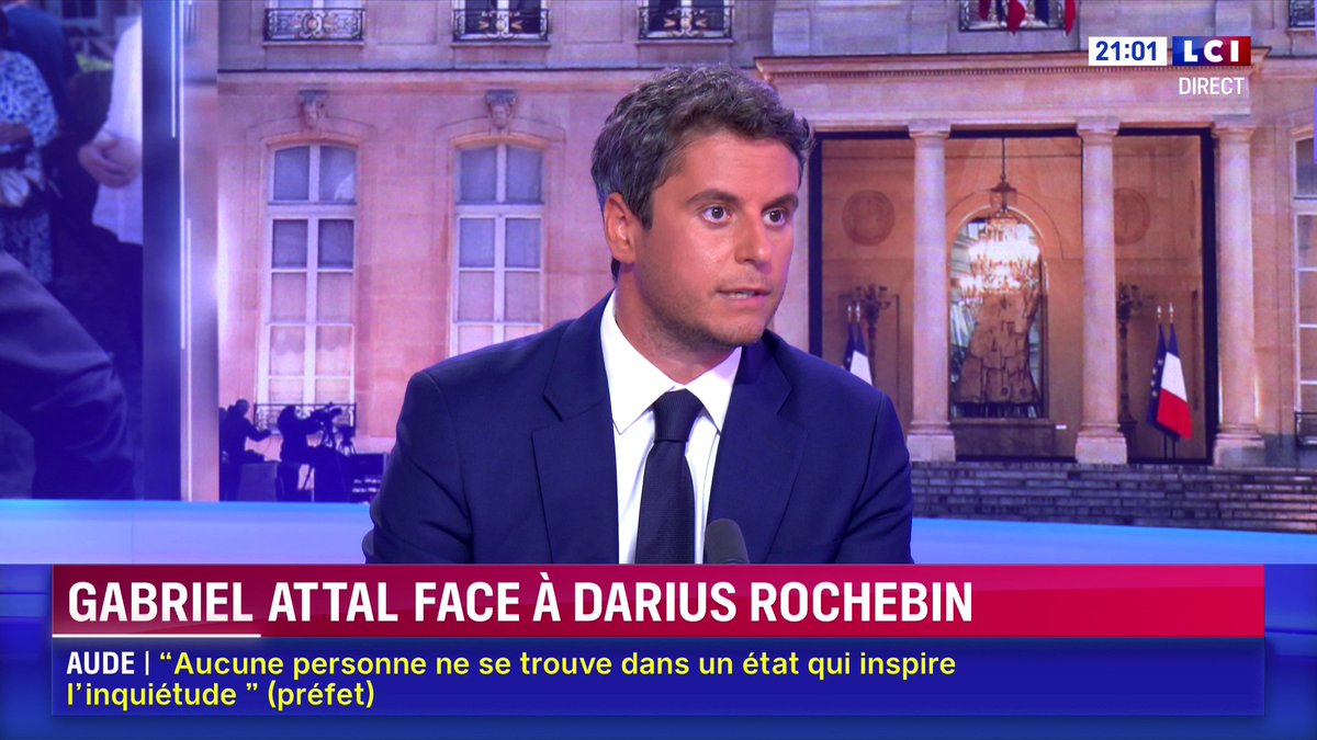🗣️ Présidentielle 2027 : "Je veux qu'il y ait une vraie campagne. Beaucoup de gens veulent l'endormir : je vais la réveiller", promet Gabriel Attal ▶️ Face à Darius Rochebin sur LCI