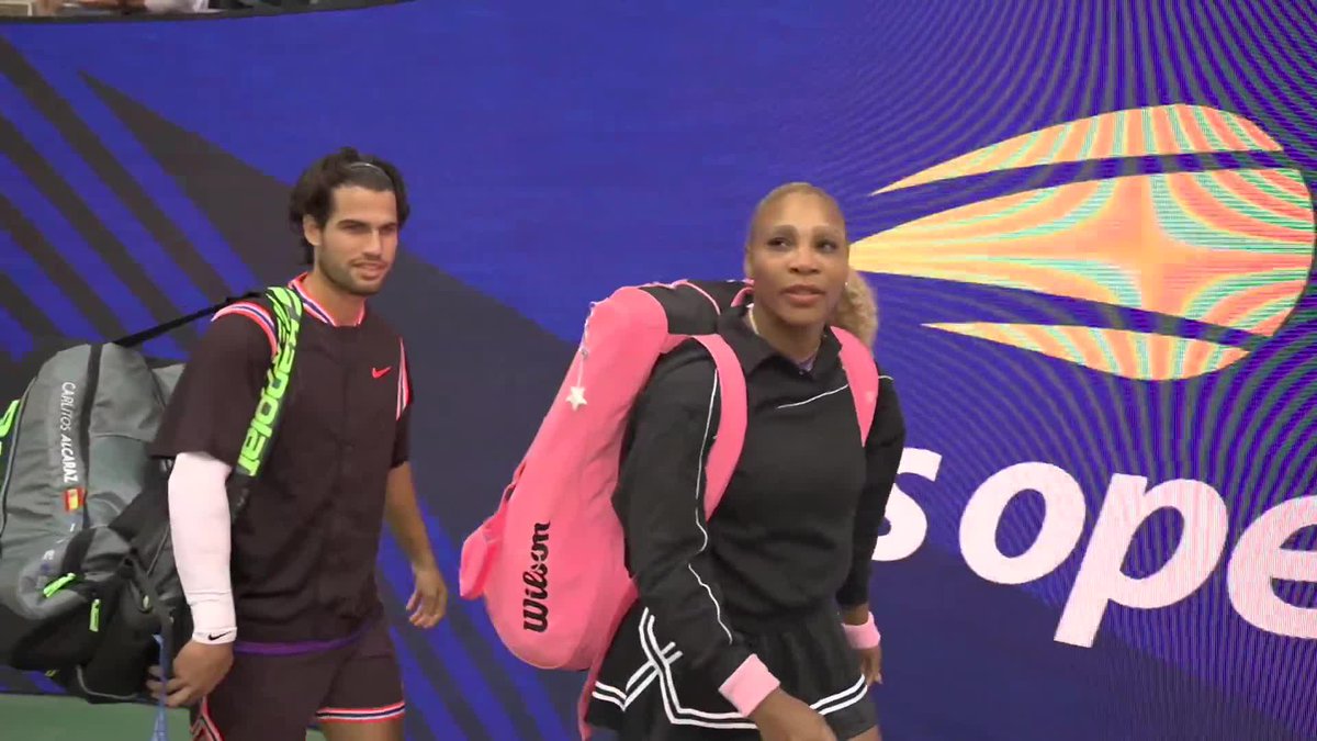 Serena Williams was world No.1 in singles the day Carlos Alcaraz was born. 23 years later, the two join forces in Grand Slam mixed doubles!
