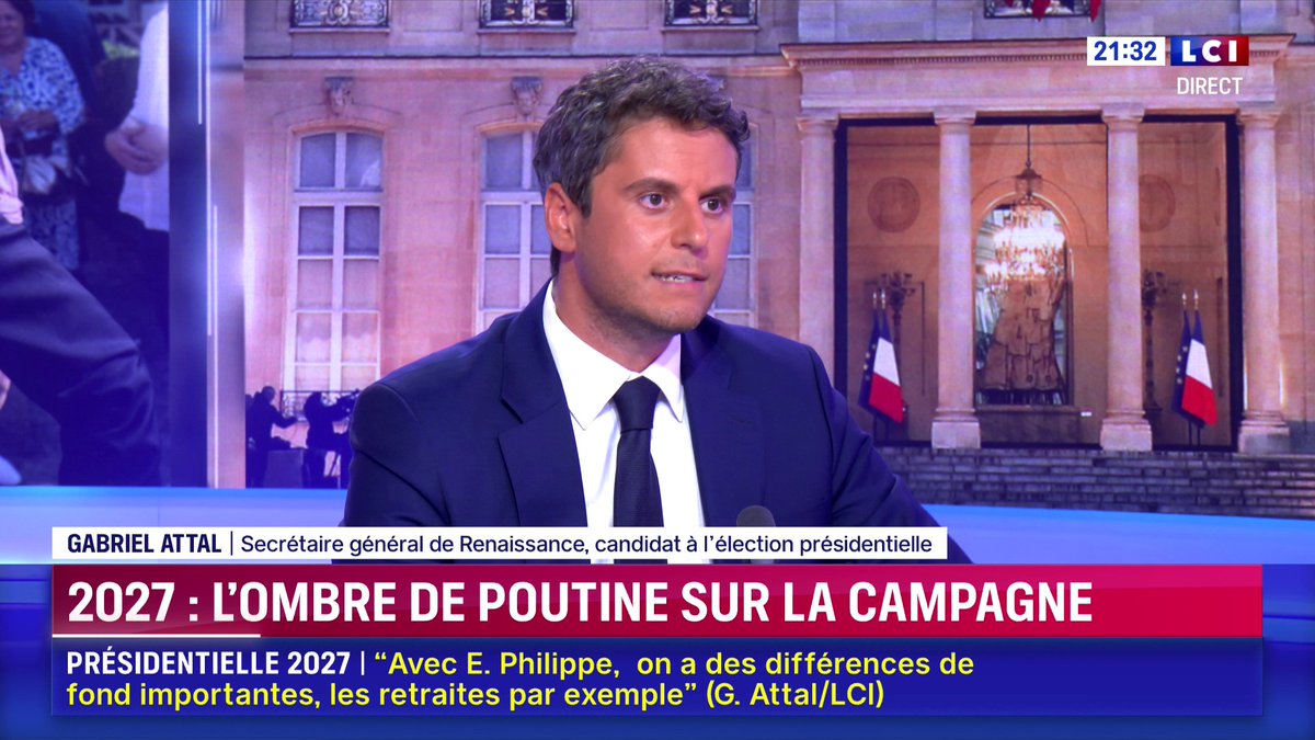 Ingérences étrangères, réseaux sociaux, fake news : "Je suis un des candidats sérieux dans cette élection, je suis attaqué matin, midi et soir", explique Gabriel Attal 📺 Face à Darius Rochebin sur LCI