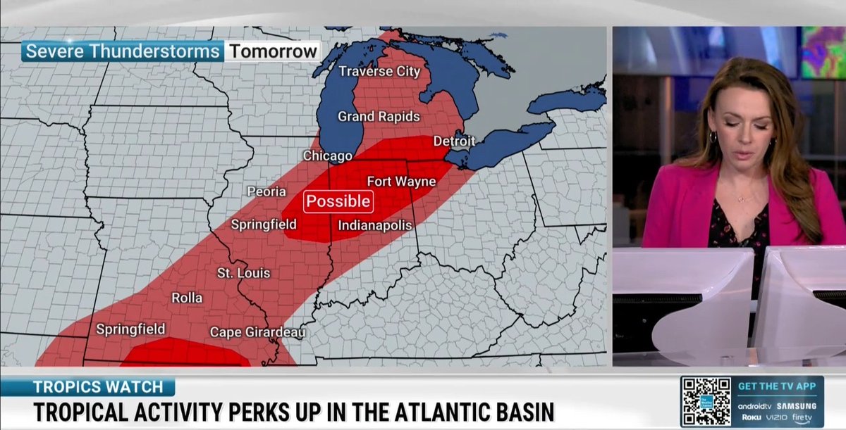 Severe storms could hit parts of the Midwest on Wednesday, bringing the threat of damaging winds and tornadoes. Meteorologist Molly McCollum has the latest: