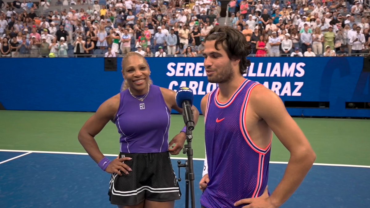Carlos Alcaraz showing love to Serena Williams ❤️