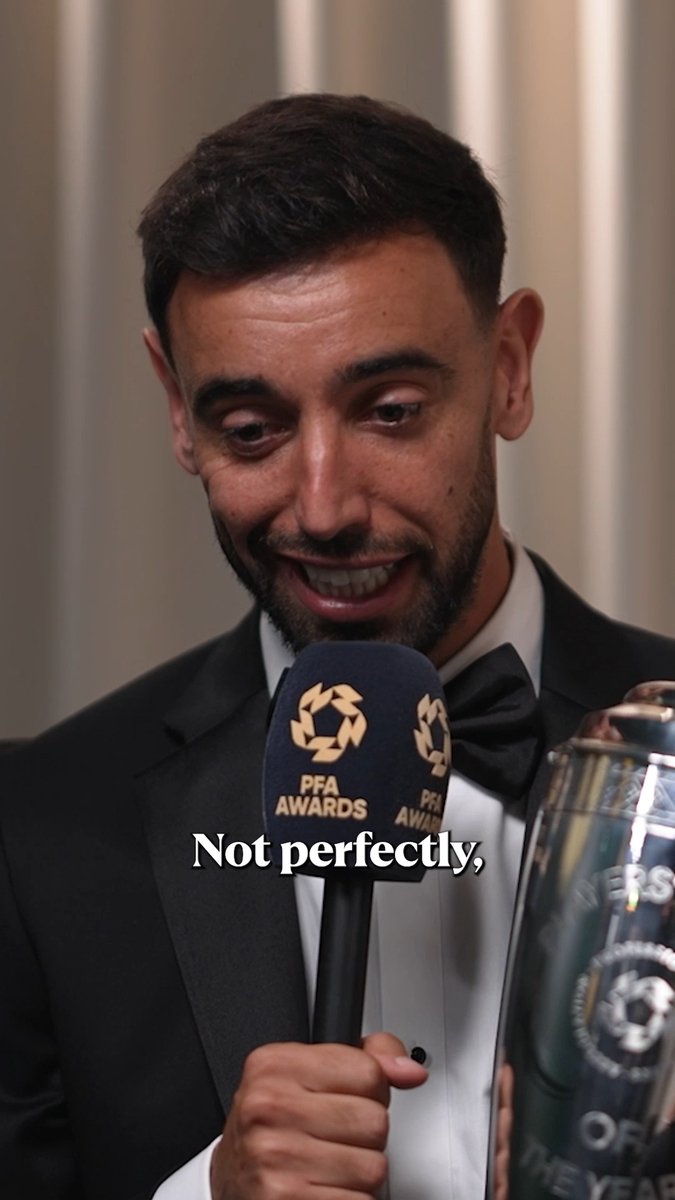 "My dream was not to become a professional footballer, it was to play football for life" ❤️ Bruno Fernandes on his motivations after winning the 2026 PFA Players' Player of the Year award 🥇