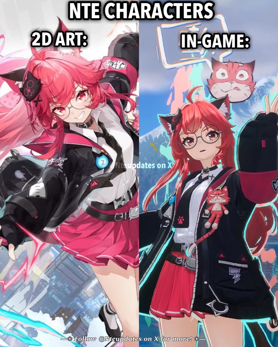 NTE Characters 2D Art VS In-Game Version! They’re all pretty accurate to their 2D version and look even better👀 #NTE #NevernessToEverness