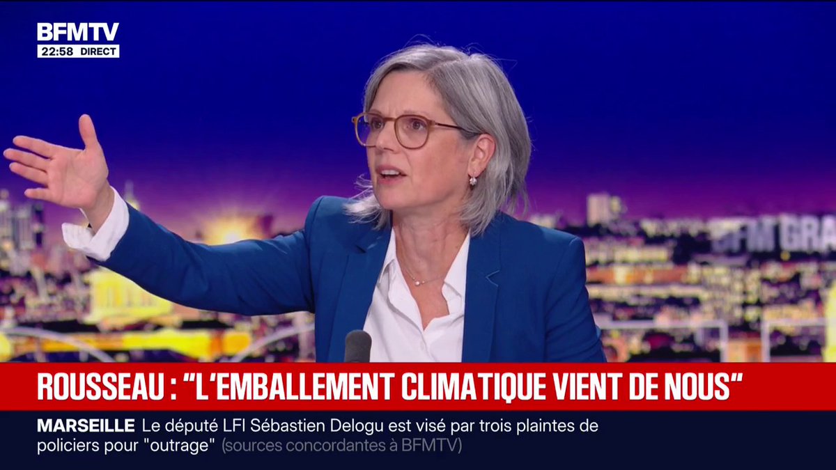 "L'emballement climatique vient de nos activités humaines", dénonce la députée Les Écologistes Sandrine Rousseau