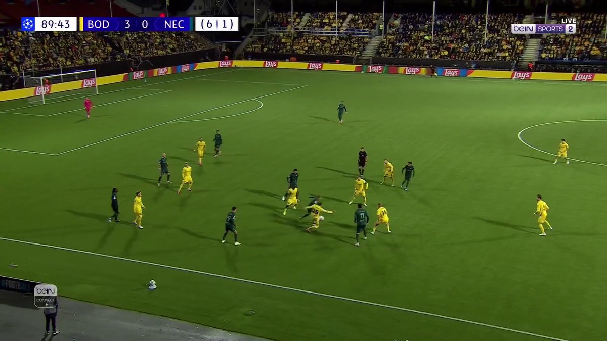 بودو غليمت يحجز مقعده في مرحلة الدوري ضمن دوري أبطال أوروبا بفوزه في إياب الملحق المؤهل على نيميخن 3-0، وبنتيجة 6-1 في مجموع مباراتي الذهاب والعودة 🟡⚫ #UCL