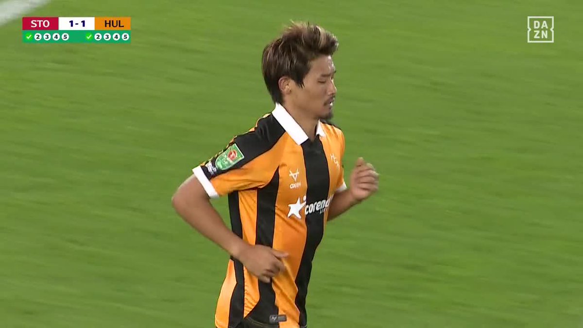 プレッシャーなどない PK戦「1人目」の大役を果たす！ 🇯🇵守田英正 左隅へキッチリ成功✅️ ハル・シティでのデビュー戦で3回戦進出に貢献💪 🏴󠁧󠁢󠁥󠁮󠁧󠁿カラバオカップ 2回戦 🆚ストーク×ハル #だったらDAZN