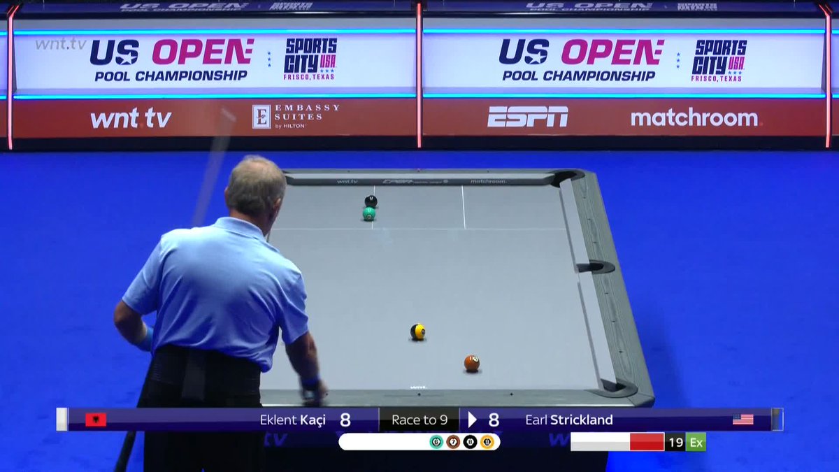 EARL STRICKLAND BEATS EKLENT KAÇI. THE ROOF HAS BLOWN OFF!!!!! 🤩🔥 #WNT | #USOpenPool 🇺🇸