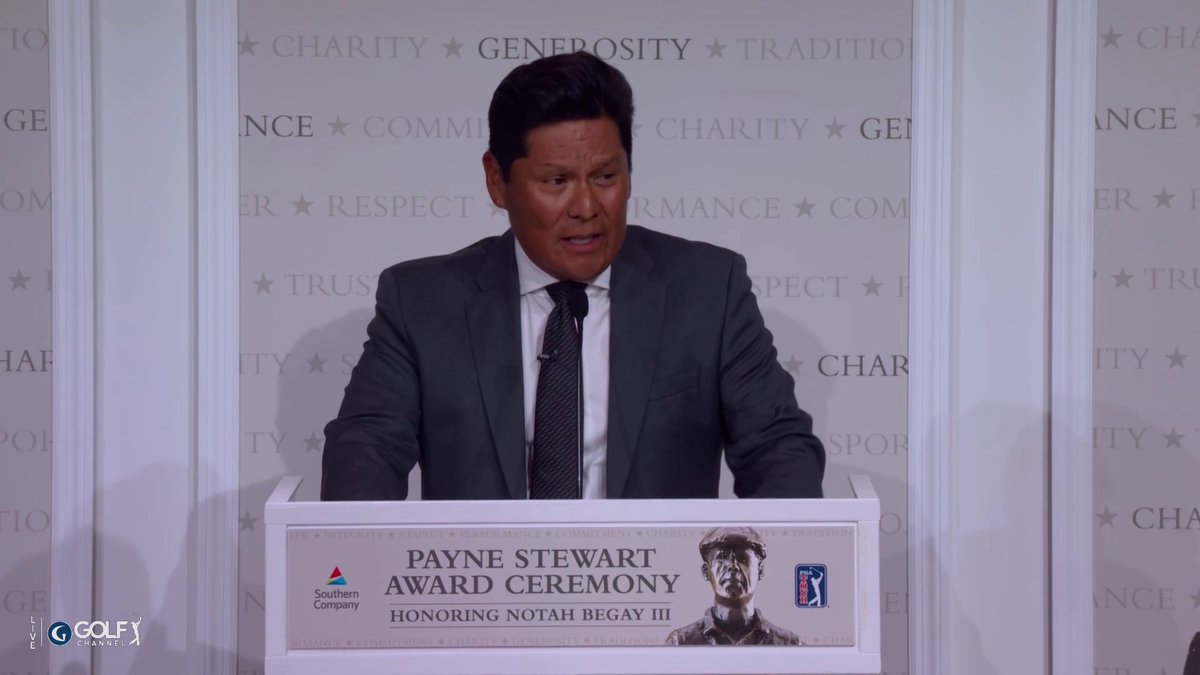 "I never thought that I could actually become a Payne Stewart Award recipient [because] people like me don't win awards like this. I come from a community where Native Americans have the shortest lifespan in America." All the feels from Notah 🥹 Golf Channel | Southern Company