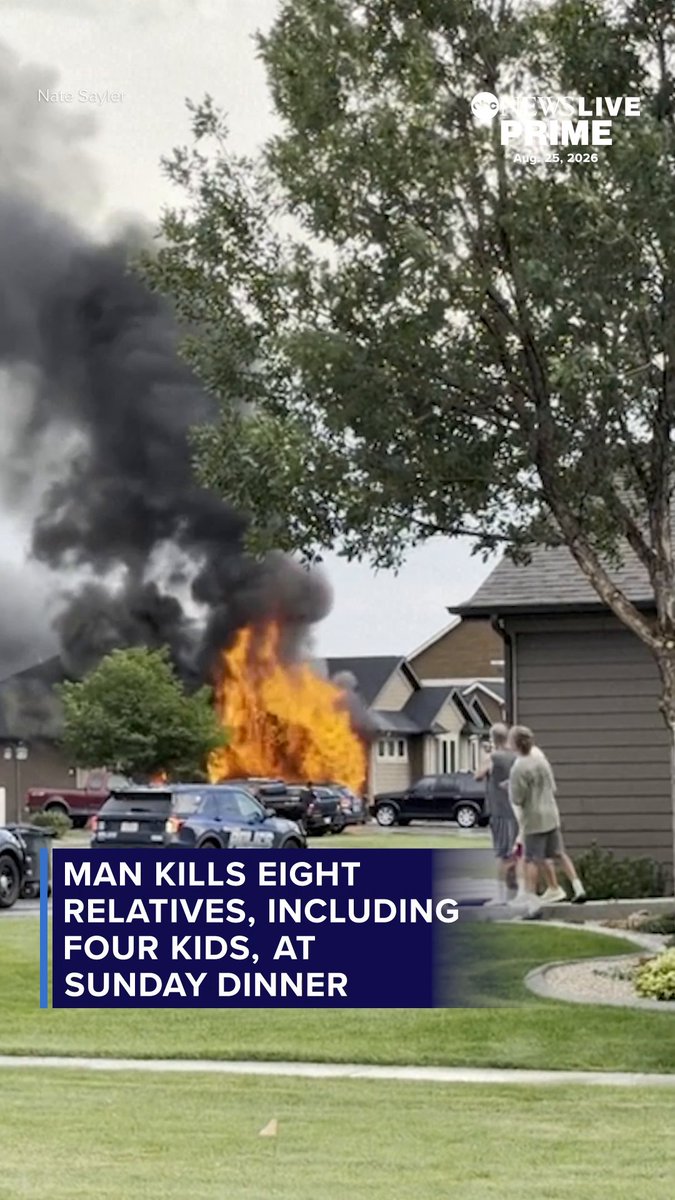 A man killed eight of his relatives, including four children, as they gathered for Sunday dinner at a home in Billings, Montana, just weeks after his parents forced him to move out, a family member told The Associated Press.