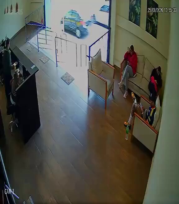 GRAPHIC: Man SHOT multiple times while in a gyms reception area.