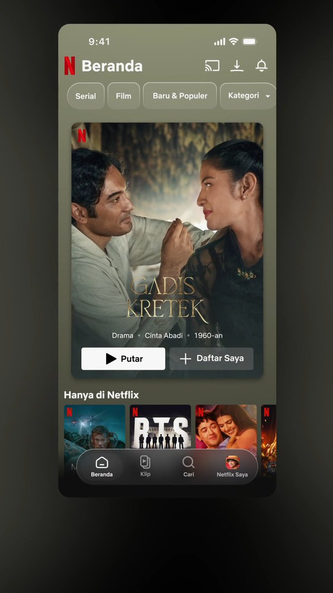 BARU!! Sekarang kamu bisa cari inspirasi tontonan dengan scrolling klip-klip di aplikasi Netflix. GAS cobain!