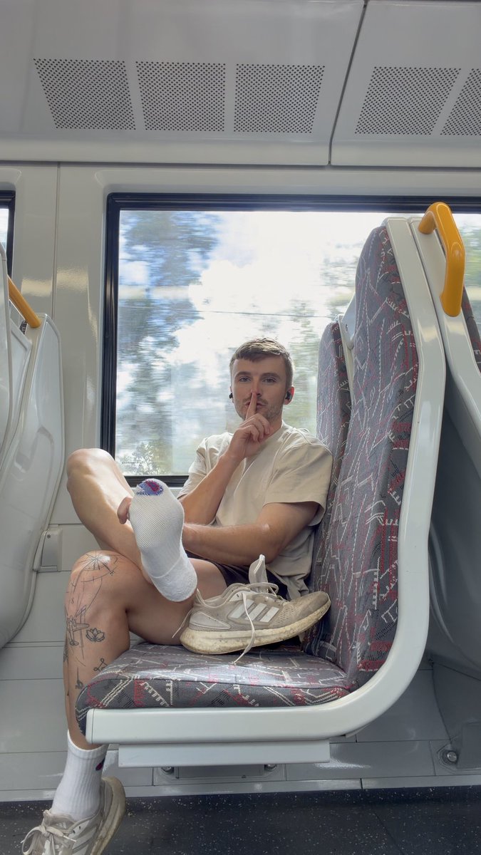POV: You walked past me on the train & got whiff of a super stinky foot smell. You used your nose and sniffed it back to me.. so you took a seat next to me. But, I caught you and I slow tease you.