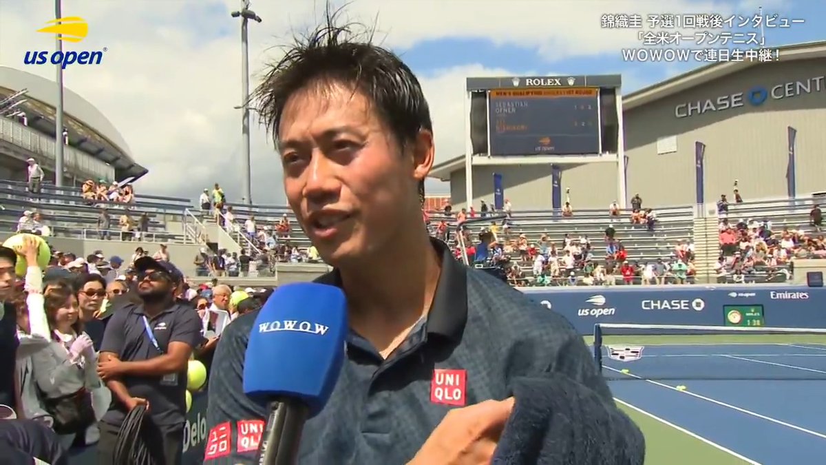 / #錦織圭 選手の予選1回戦後の インタビューを公開🎾 \ 「試合に勝てたのは良かったが、 納得はいっていない」と語った錦織選手🗣️💬 👇インタビュー全編は動画をチェック🎥 #WOWOWで全米オープン #USOpen
