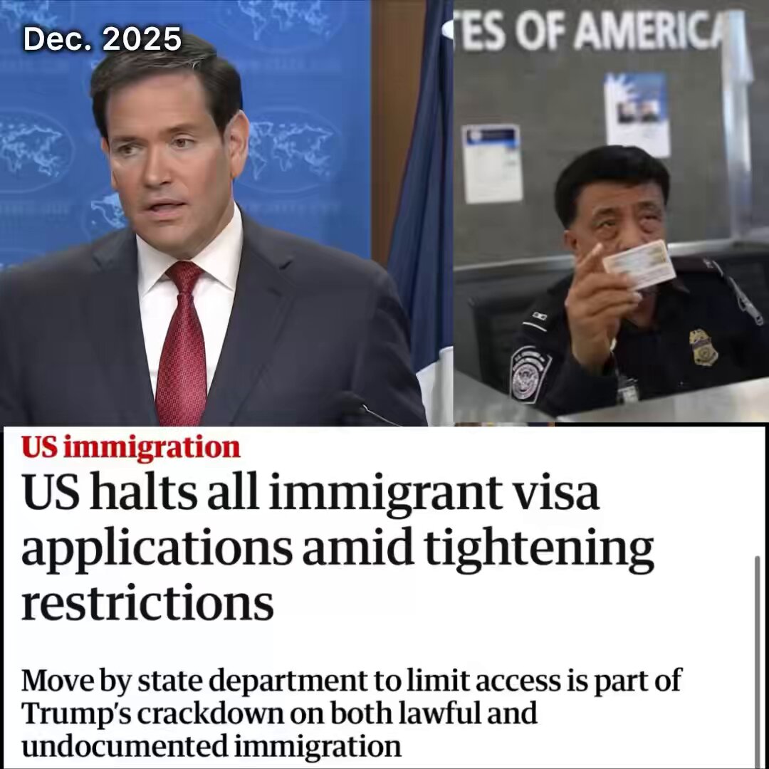 🔥 LET’S GO! President Trump and Secretary Rubio have HALTED ALL immigrant visa applications until further notice The Trump admin wants to HEAVILY restrict who can come into our country to make sure they will actually SERVE our national interest. A visa is NOT a right! Cancellations emails to appointment holders have just gone out. KEEP GOING! 🇺🇸