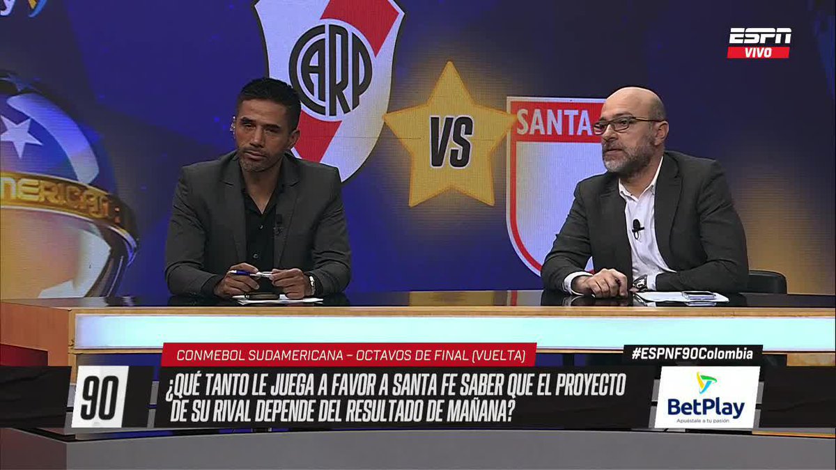 "Para mí River siempre atrás" ¿Qué tal la chicana de Fabian Vargas Rivera al Millonario? 😂😂😂 ▶️ No te pierdas #ESPNF90Colombia en el Plan Premium de #DisneyPlus