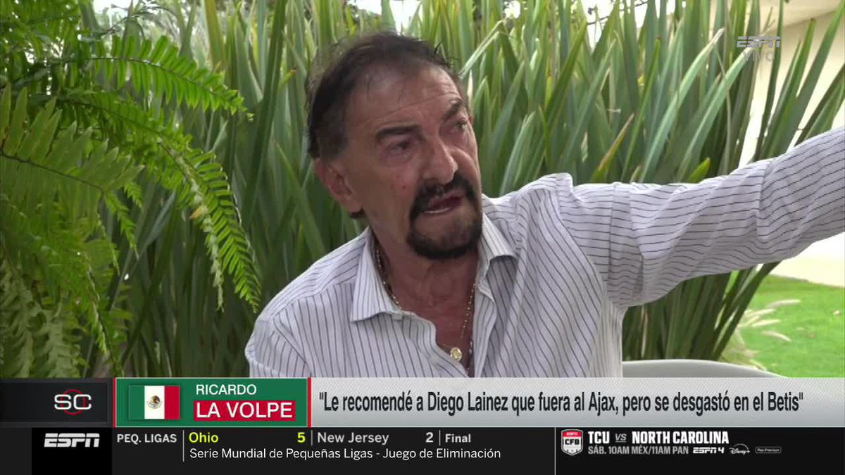 "Yo le dije a Diego Lainez que se fuera al Ajax pero se fue al Betis donde se desgastó" 😮 Ricardo La Volpe le recomendó a Lainez ir a la Eredivisie pero el mexicano no le hizo caso.