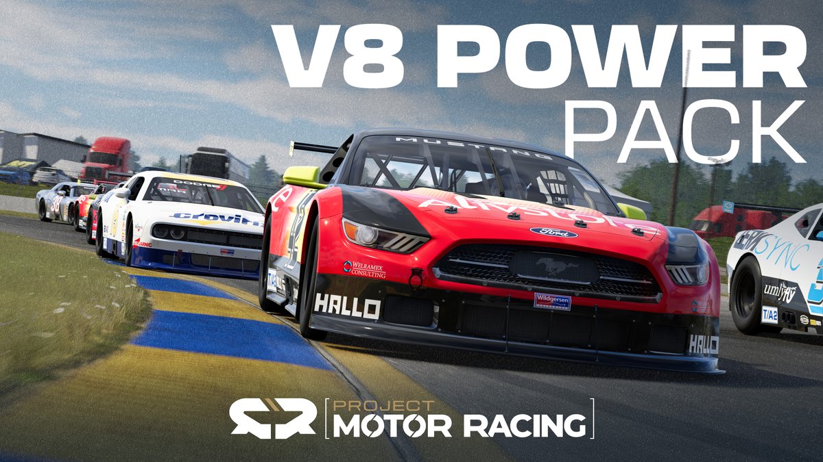 Turn up the volume with the V8 Power Pack! Nine race cars spanning modern Australian touring-cars, current American Motorsport, and the roots of historic road racing. All racing on the iconic Michelin Raceway Road Atlanta. Coming to #ProjectMotorRacing this September.