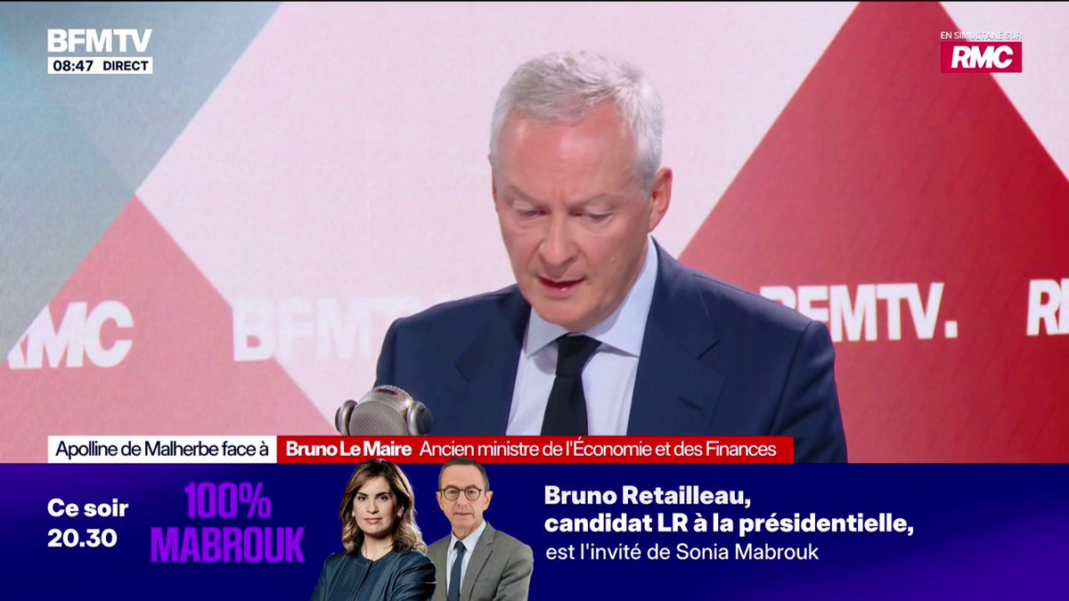 Présidentielle: “une élection où vont se confronter des visions de la société irréconciliables”, indique Bruno Le Maire.