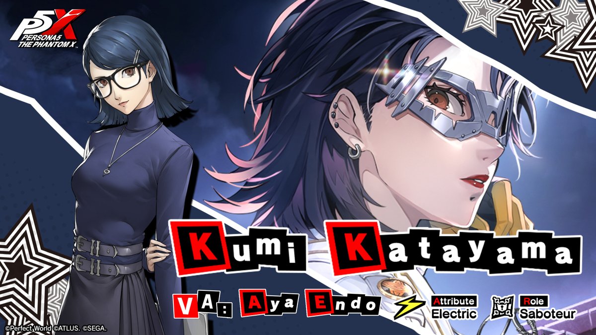 ✧─ Phantom Idol Intro ─✧ Check out the teaser trailer for Kumi Katayama, the newest Phantom Idol coming soon to P5X! "Remember, you're still a kid, okay? If you need help, you can ask me any time." 📐 Kumi Katayama/Code name: Blitz (VA: #AyaEndo) #P5XEN #KumiKatayama