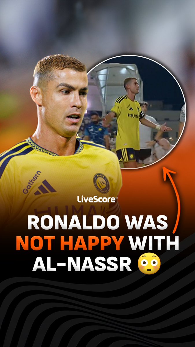 Ronaldo was visibly angry with his side at half-time after being 2-0 down with 10 men 😡 Ange Postecoglou then decided to take him off during the break and Al-Nassr ended up winning 3-2 😳