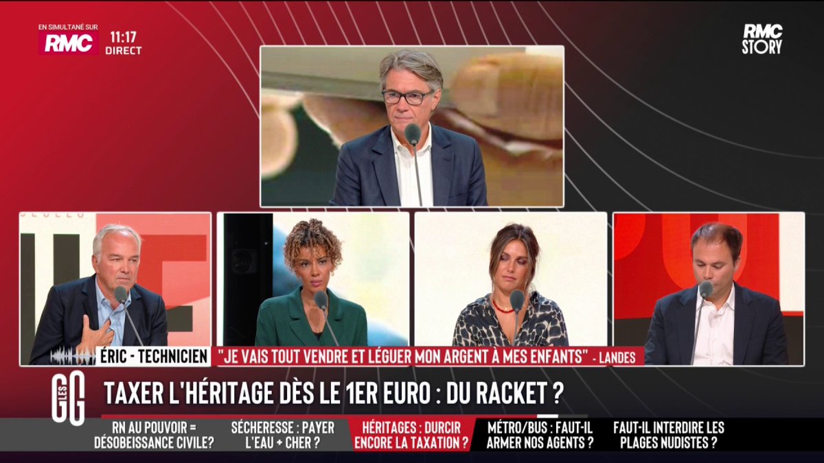 💸 Taxer l’héritage dès le 1er euro 📞 L'énorme coup de gueule d'Éric, technicien : "J'ai 58 ans, je bosse comme un âne depuis mes 19 ans. J'ai été arrêté 1 mois dans ma vie. Je vais vendre ma maison, filer l'argent à mes filles et je vais me barrer. Stop ! Arrêtez tout !" #GGRMC
